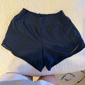 Navy lululemon hotty hot shorts